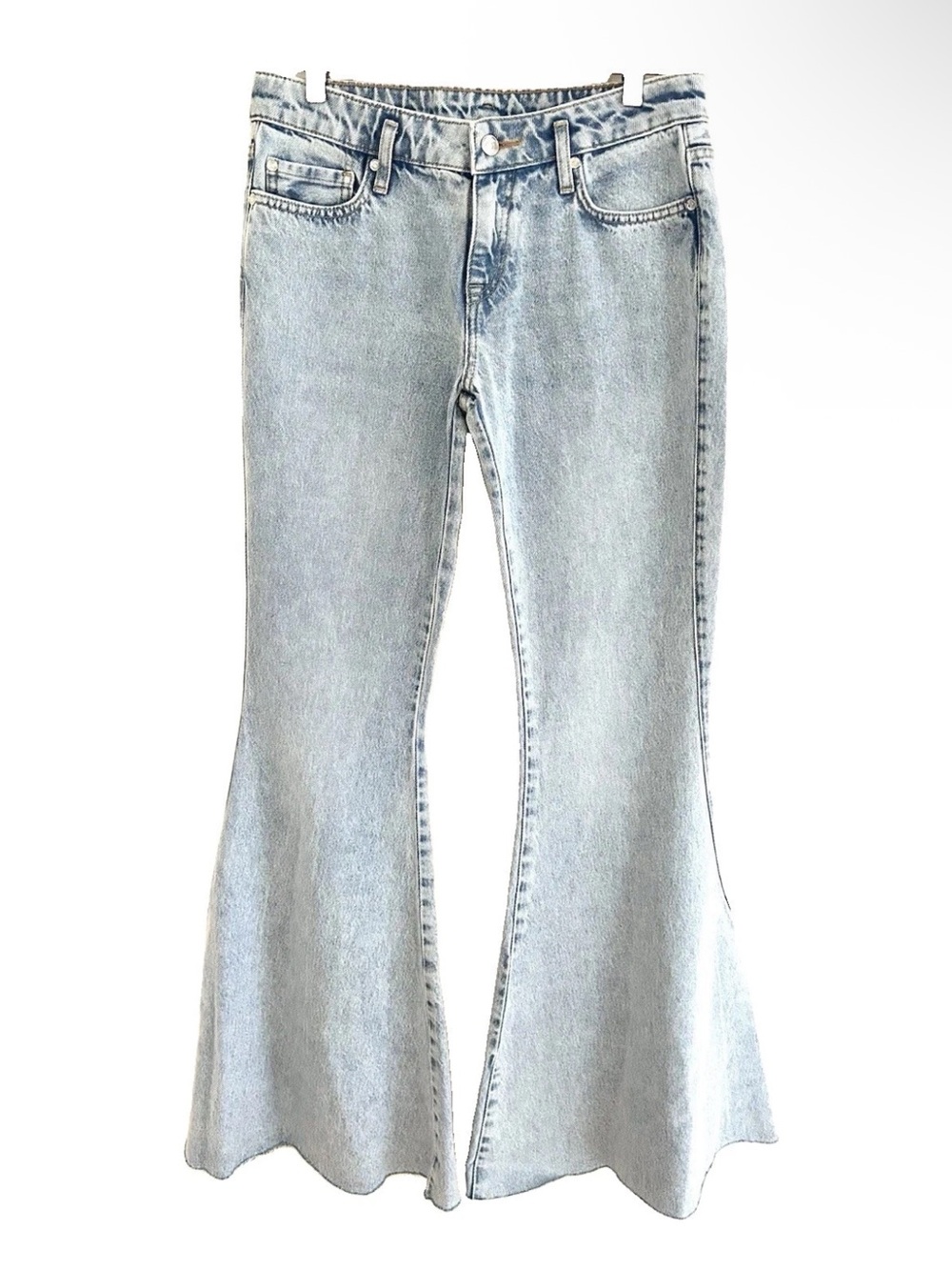 Liu Jo Milano Bell Bottom Flare Light Wash Denim Jeans NWOT Size 28